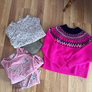 2 outfits and a sweater - sized 6-7